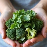 Eine Hand hält frisches Gemüse, symbolisiert Ernährung bei Verdauungsproblemen.